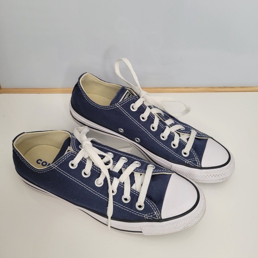 Converse Chuck Taylor All Star Low Top Mens 6 Womens 8 Navy Blue M9697 Sneakers